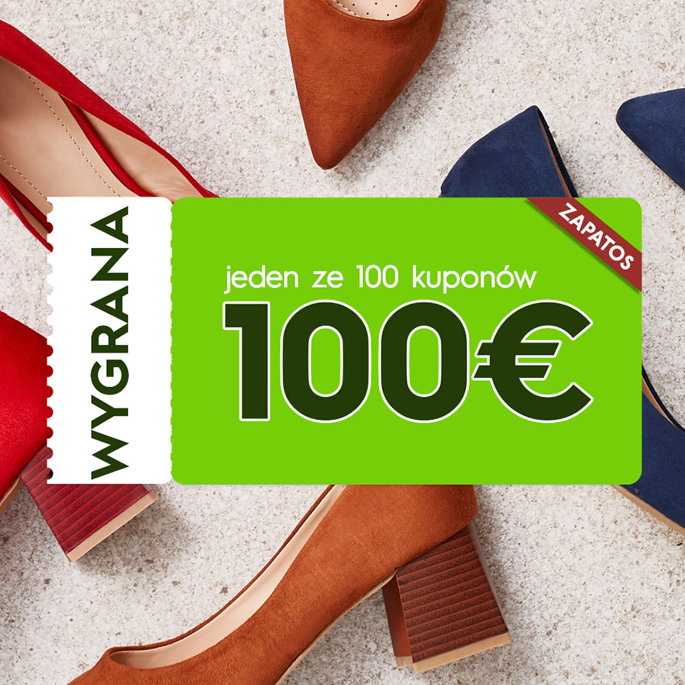 Wygraj voucher o wartości 100€ na zakupy w Zapatos!