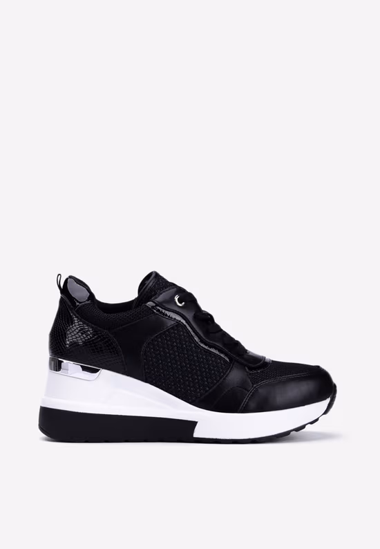 Sneakers cu platformă negri Arilova