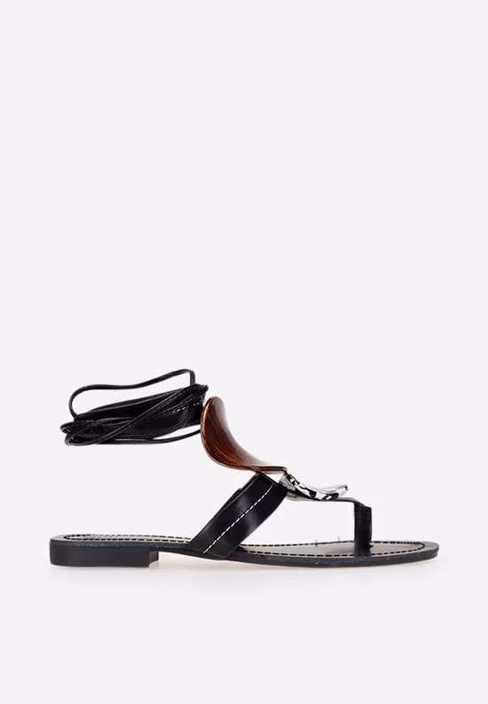 Sandale fara toc Lieda negre