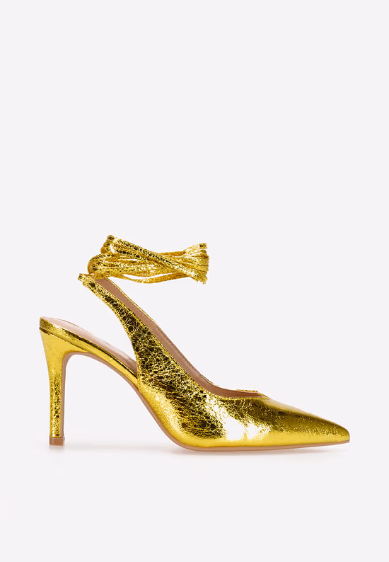Escarpins slingback jaunes Laila V2