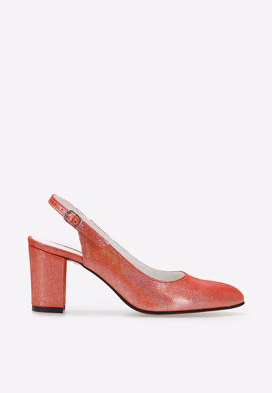 Décolleté slingback rosse Ludiva V2