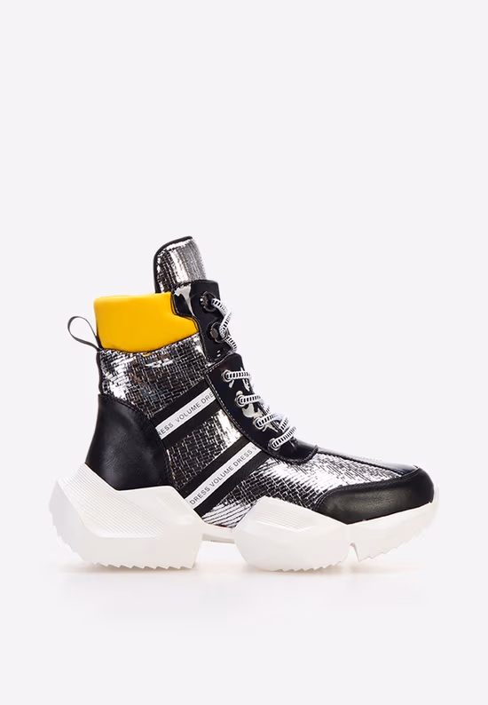 Sneakers high-top Caserio V3 argintii