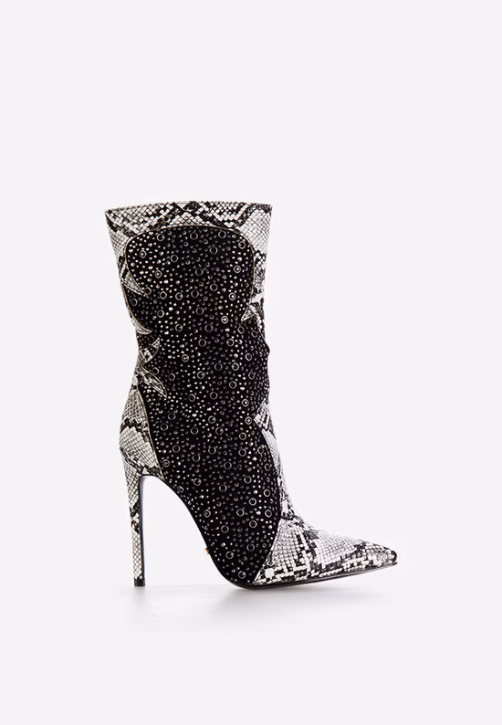 Botine elegante negre Flashy