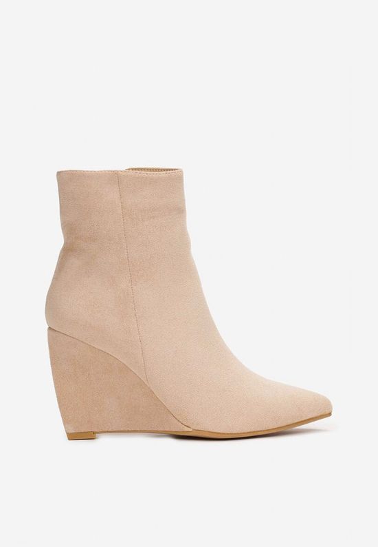 Botine cu platforma Simera bej