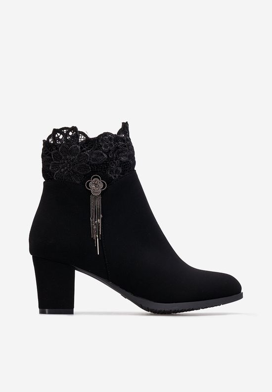 Botine elegante negre Natira