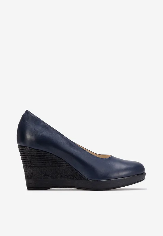 Pantofi cu platforma navy Zolia