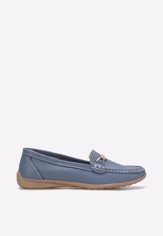 Mocasini dama piele Celetina denim