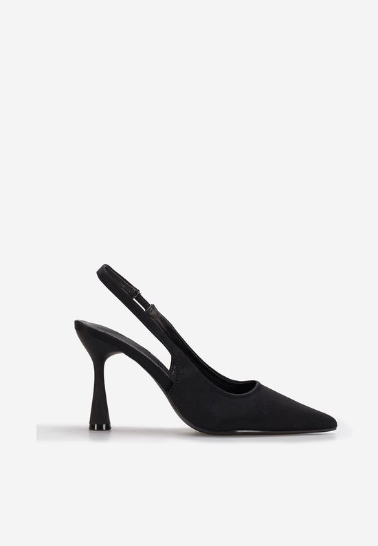 Μαύρες γόβες slingback Anabela