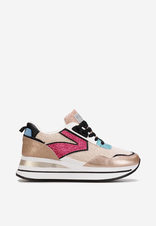 Sneakers platform champagne Tarika