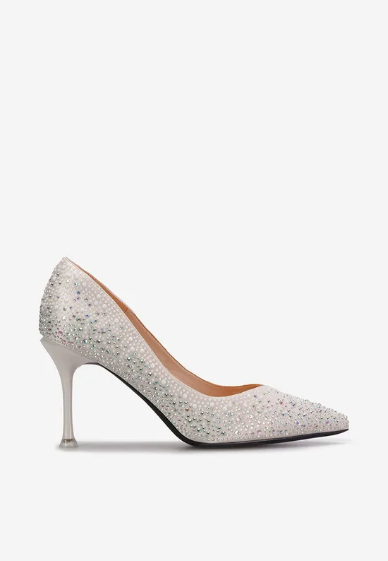 Pantofi stiletto Lea V2 albi