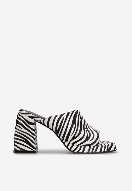 Ζεβρέ mules με τακούνι Aramy