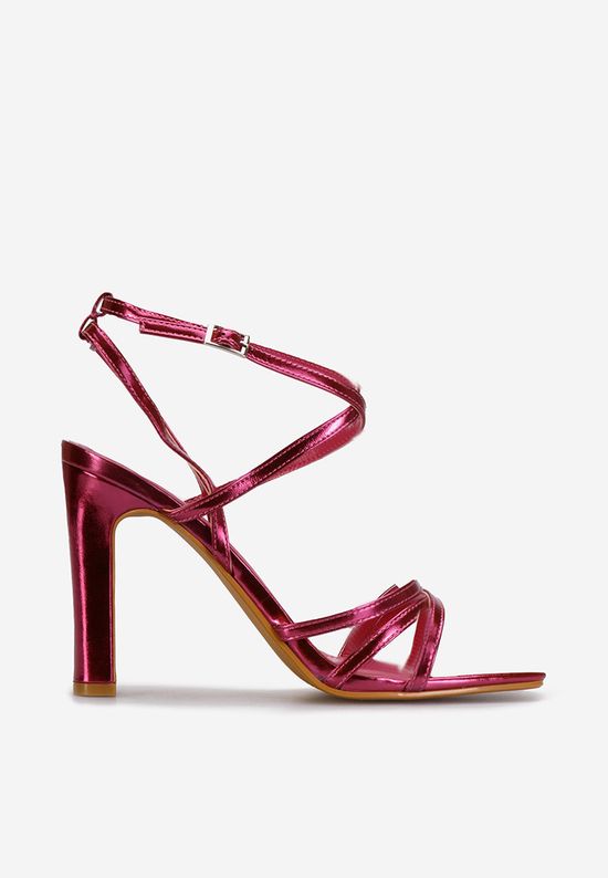 Sandale cu toc gros Ayleen fucsia