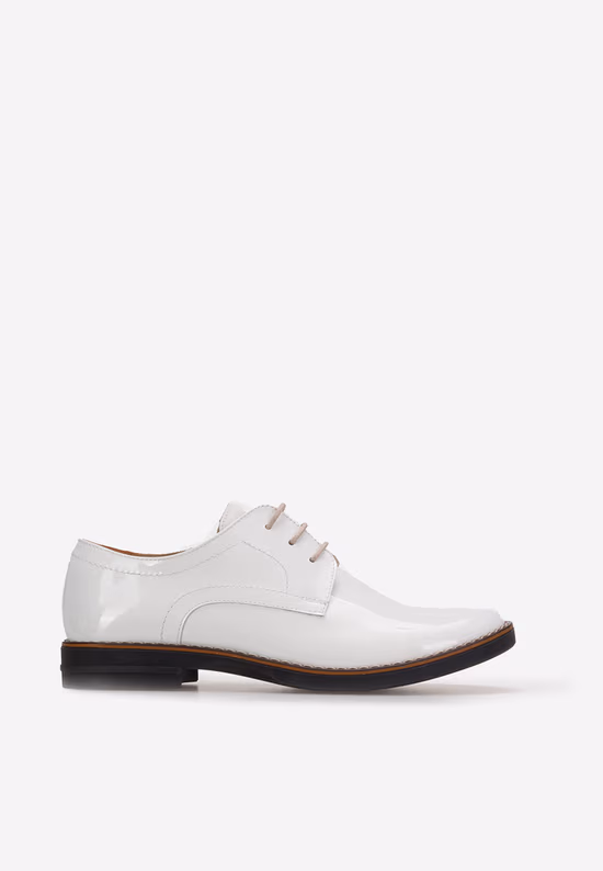 Pantofi derby piele Otivera V3 albi