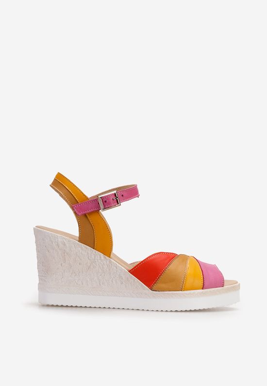 Sandale cu platforma piele Irvina V3 multicolore