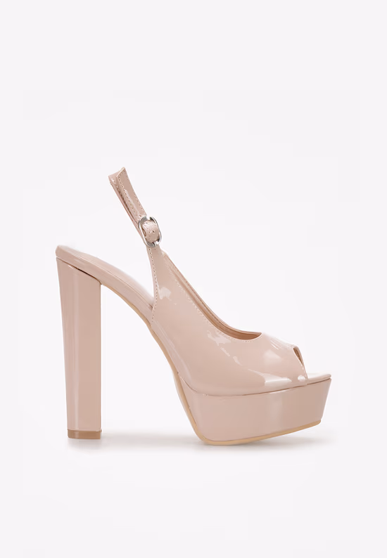 Sandale cu toc inalt Arabia V2 nude