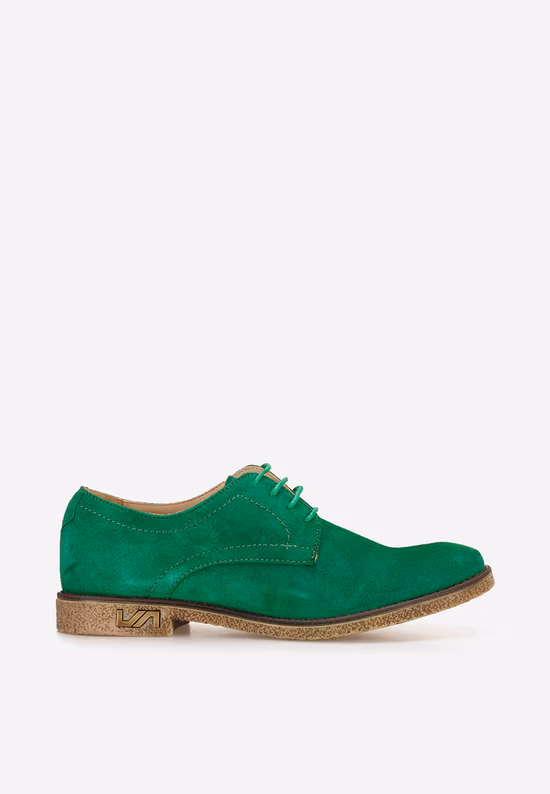 Pantofi derby piele Doresa verzi