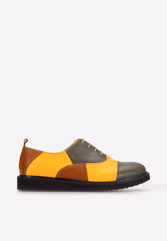 Pantofi derby piele Seina multicolori