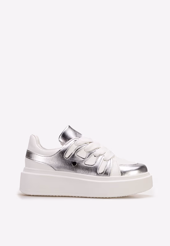 Sneakers cu platformă Cassatia argintii