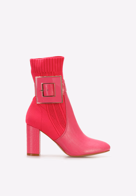 Tronchetti con tacco largo fucsia Armeta
