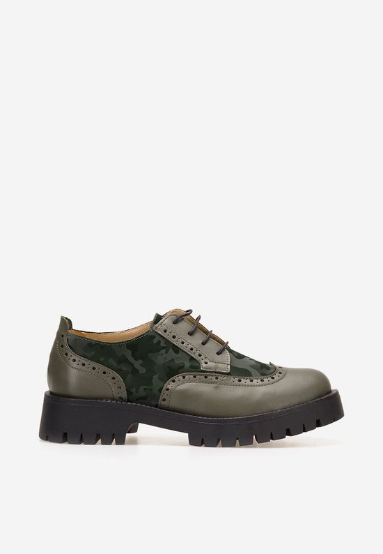 Scarpe stringate donna cachi Flexa