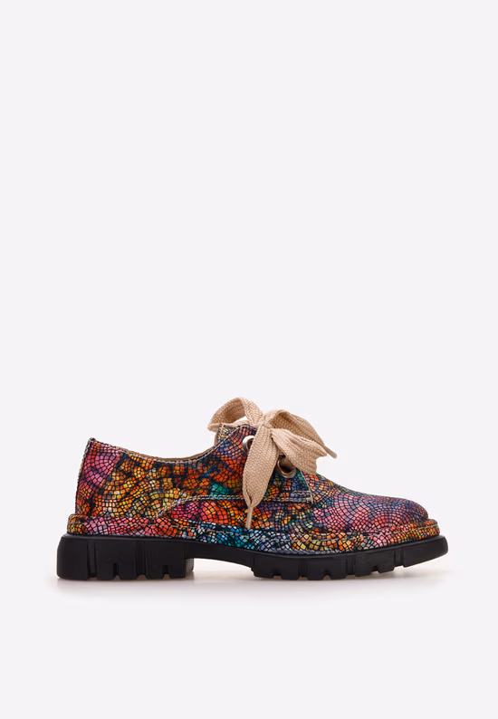 Pantofi casual dama piele Dasha V6 multicolori