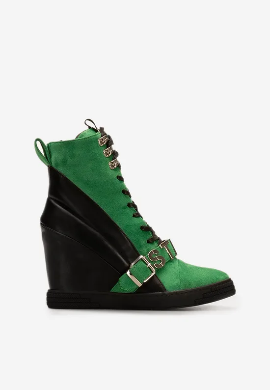 Sneakers cu platforma Candy verzi