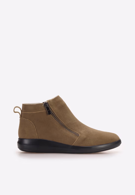 Ghete dama piele Afragola camel