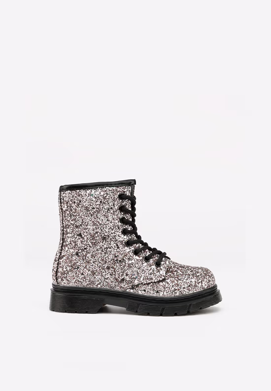 Bottines fille argentées Annabel P