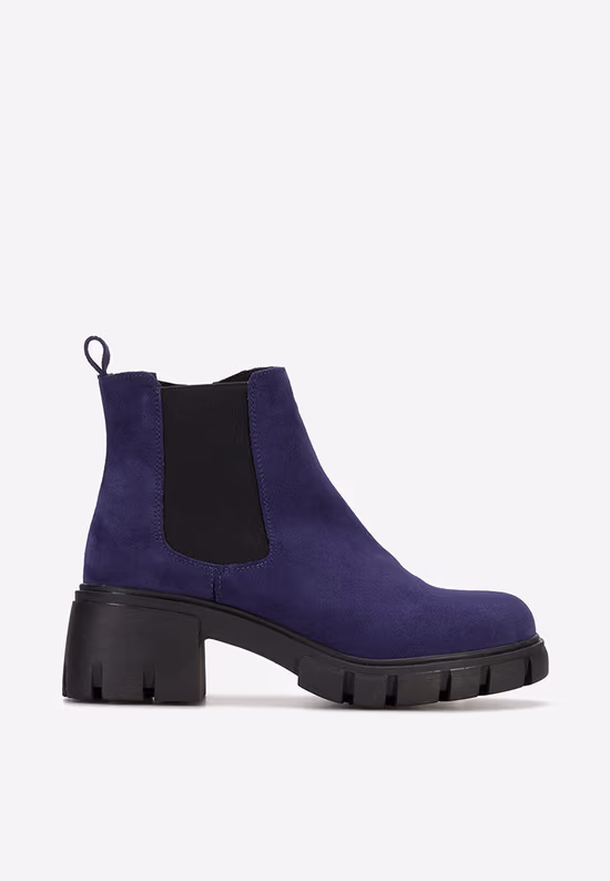 Ghete dama piele intoarsa Rowa navy