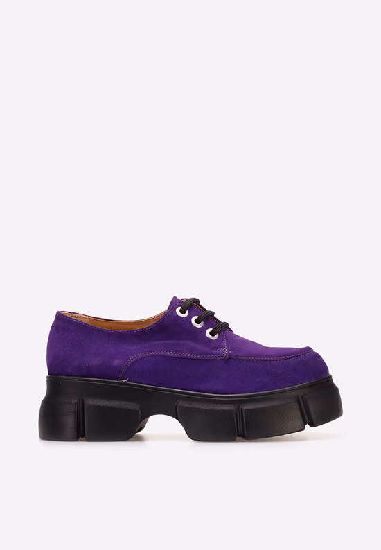 Μωβ παπούτσια casual με πλατφόρμα Catarina