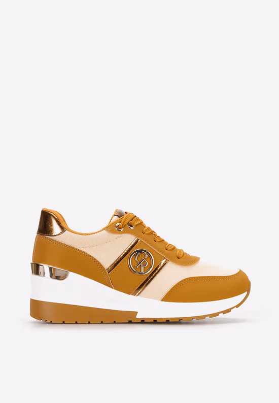 Sneakers dama cu platforma Rhisa camel