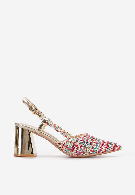 Pantofi slingback Letira multicolori