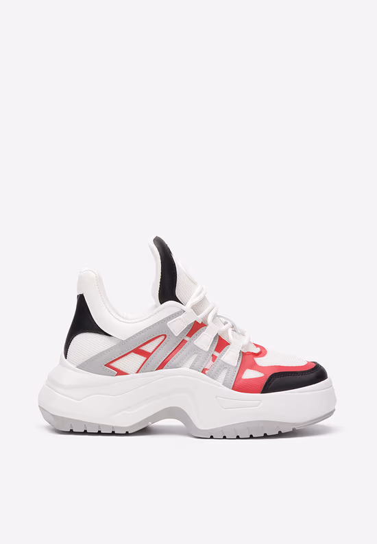 Sneakers cu platformă Alessia F albi