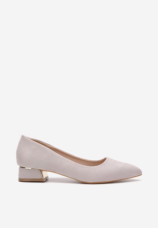 Pantofi cu toc mic Lexie gri