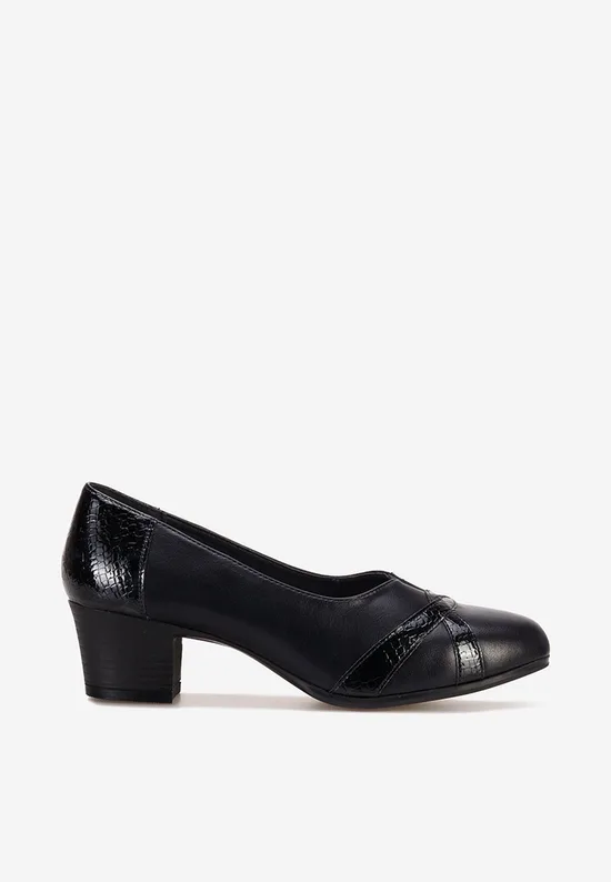 Pantofi cu toc mic Annie navy