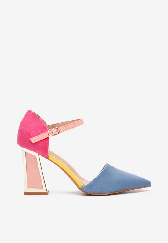 Escarpins à talon carré multicolores Vivio V2