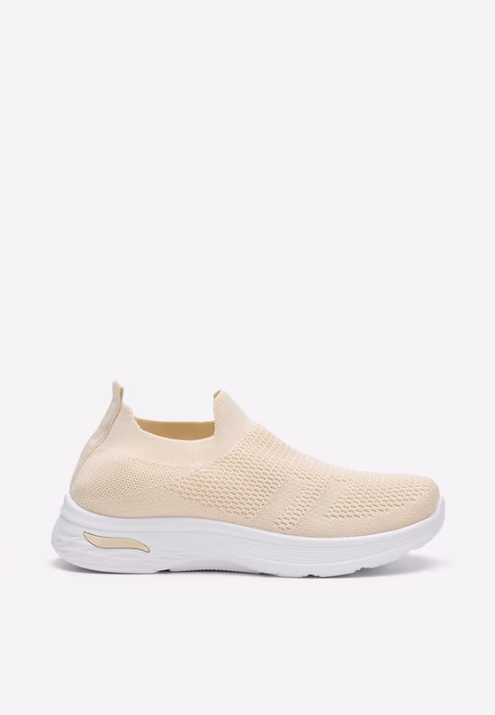 Béžové plátené slip-on tenisky Dissora