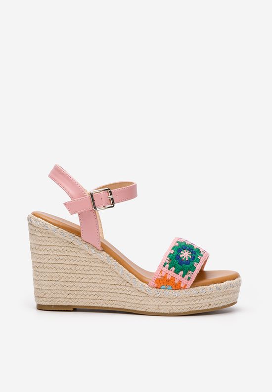Sandale tip espadrile Missa roz