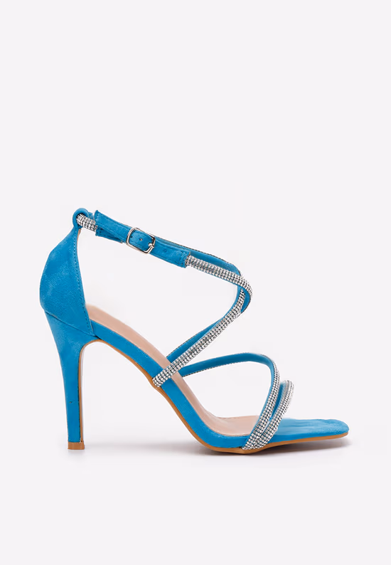 Modri ženski elegantni sandali Aleena