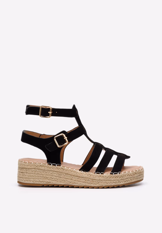 Sandale tip espadrile Sanjana negre