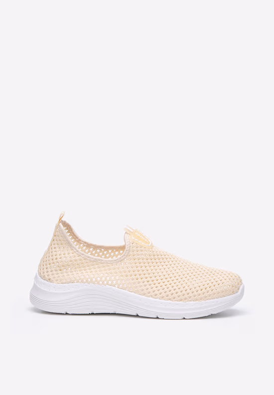 Béžové dámske plátené slip-on tenisky Kadrina