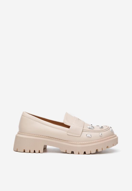Bež ženski loaferji Setta