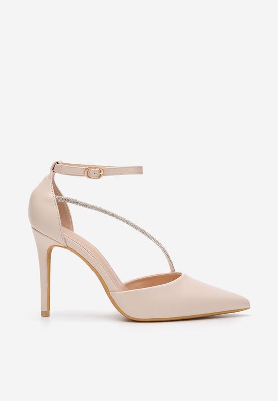 Pantofi stiletto eleganti Honeya bej