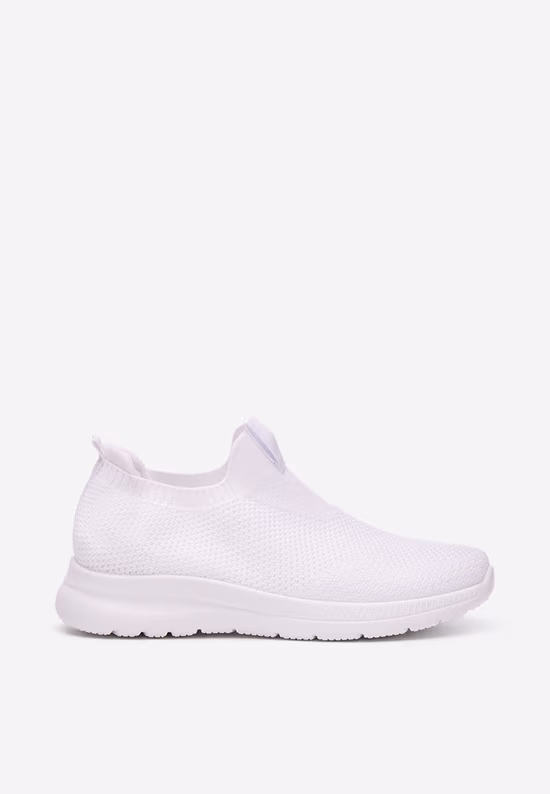 Biele plátené slip-on tenisky Achara