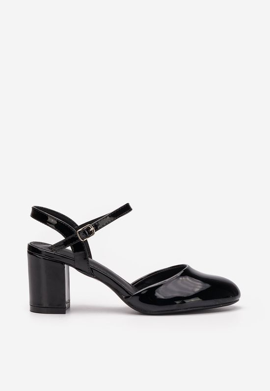 Escarpins à talon carré noirs Asmita V2