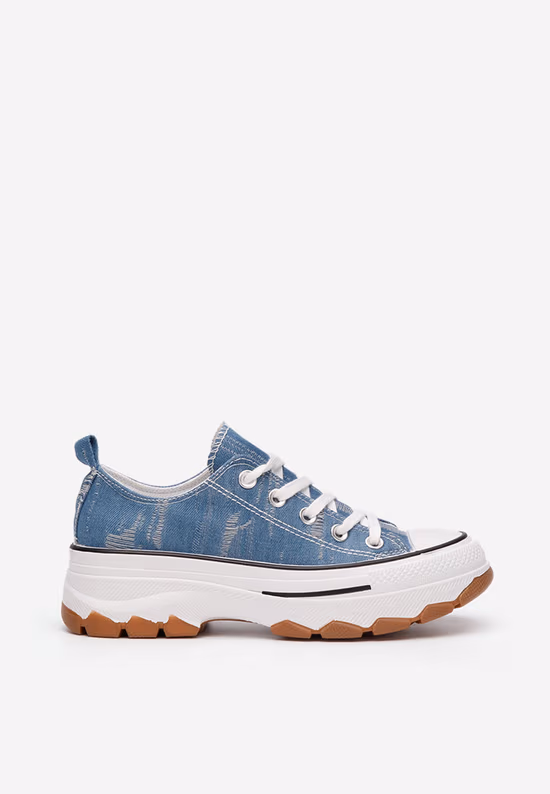 Tenisi cu platformă Raviana denim