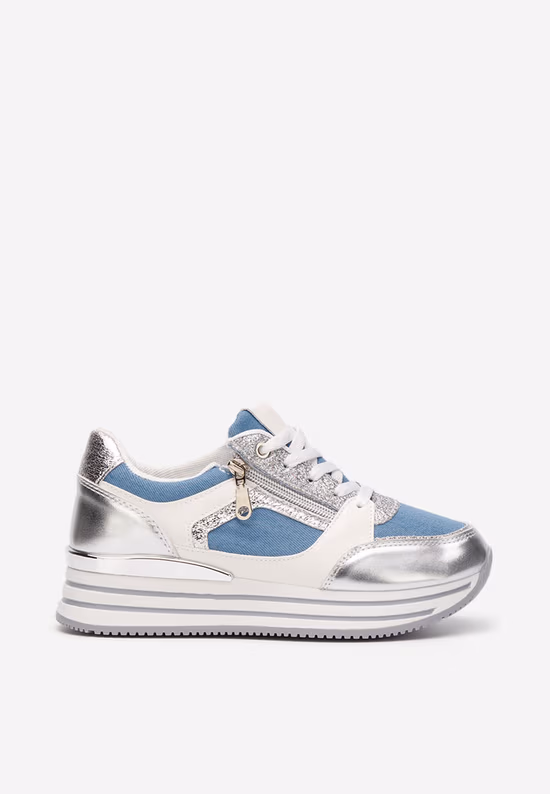 Sneakers cu platformă Nellia albastri