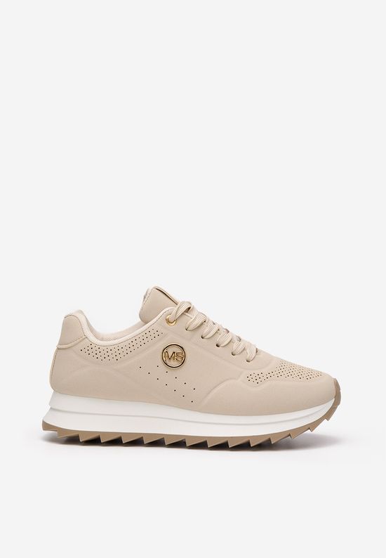 Μπεζ sneakers γυναικεία Isobella