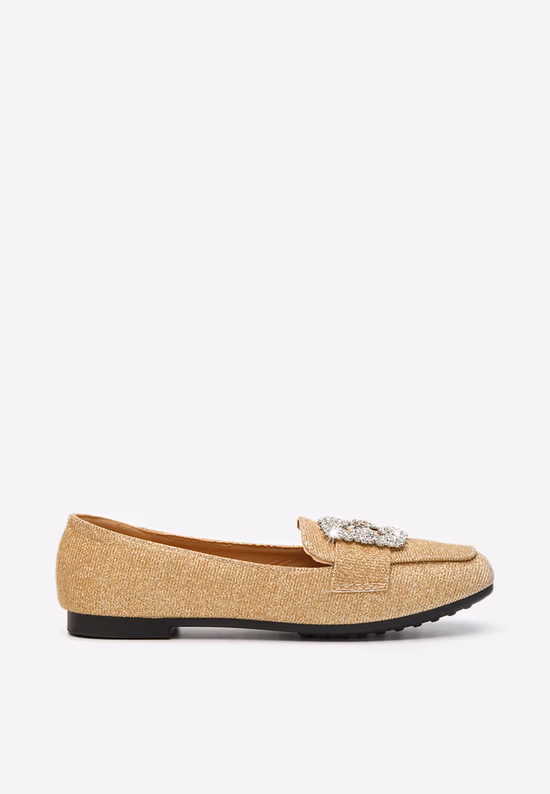 Zlati ženski loaferji Mysha