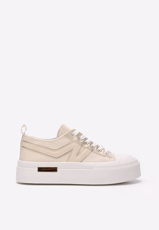 Scarpe in tela donna beige Noralda